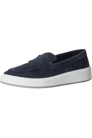 Marco Tozzi By Guido Maria Kretschmer Herren Slipper aus Leder mit dicker Sohle, Blau , 46 EU