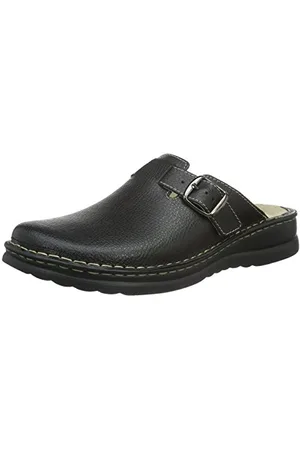 Rohde Schuhe Herren Hausschuhe Pantoletten Leder Augsburg 6683, Größe:44 EU, Farbe: