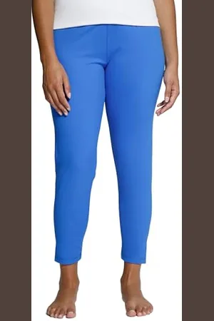 Ulla Popken Damen Ski-Funktionsleggings, schnelltrocknend, Elastikbund Hosen, , 36W / 32L