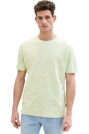 TOM TAILOR Herren Basic T-Shirt im Spacedye-Style, , L