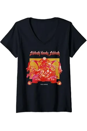 Black Sabbath Sabbath Bloody Sabbath Bright T-Shirt mit V-Ausschnitt