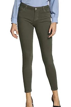 Morgan Röhrenhose mit niedriger Taille Thymian 40