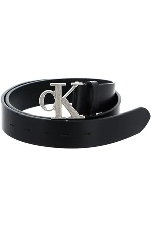 Calvin Klein Herren Gürtel Monogram Hardware 3,5 cm Ledergürtel, , 110 cm