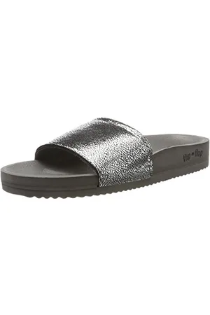 flip*flop Pool Metallic Cracked Damen Sandalen, Grau ( 0170), 36 EU