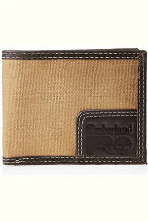Timberland Herren Segeltuch, Leder, RFID, mit Ausweisfenster auf der Rückseite Geldbörse, , Einheitsgröße