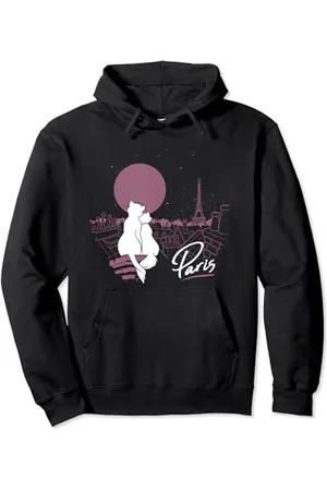 Disney The Aristocats Duchess And Thomas Paris By Moonlight Pullover Hoodie