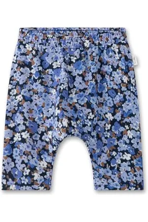 Sanetta Baby - Mädchen 11635 Mädchen-Hose | Praktische Und Bequeme Web-Hose Aus Viskose Für Gefütterte Hose Mit Elastischem Bund Mille Fleur-Allover Bekleidung, , 56 EU