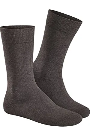 Hudson Herren Socken Relax Cotton druckfreier Bund Dunkelbraun-mel. 0777 43-44