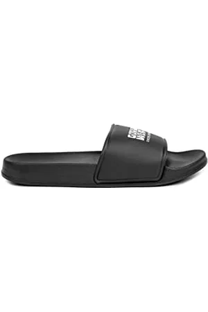 Gorilla Wear Pasco Slides - - Freizeit Bequem rutschfest unisex mit Logo für maximale Bewegungsfreiheit aus PU und EVA Badesandalen, 43