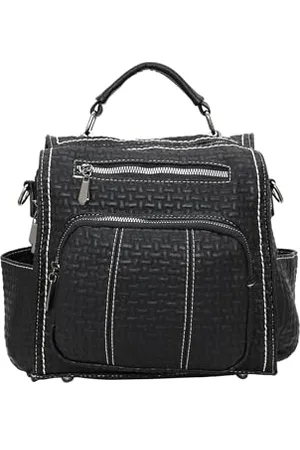 NAEMI Damen Hochwertiger Leder, vielseitig lässig, multifunktionaler quadratischer Rucksack mit großem Fassungsvermögen