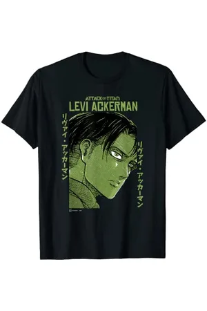Attack on Titan Levi Ackerman Japanese Manga Face Portrait T-Shirt