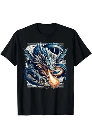 Dragon Majestätische Fantasy-Grafik mit mythischen Drachen T-Shirt