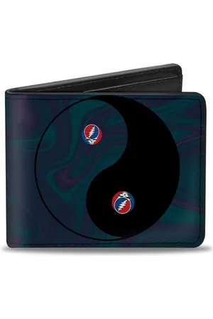 Buckle Buckle Down Herren Grateful Dead Space Your Face Yin Yang Zweifalten-Geldbörse, , Standardgröße