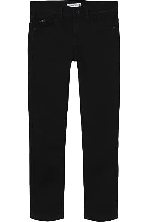 NAME IT M dchen Nkmtheo Dnmtonson Pant Noos Hose, Black Denim, 158 EU