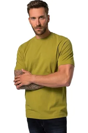 JP 1880 Herren große Größen Übergrößen Menswear L-8XL T-Shirt, Basic, Rundhals, gekämmte Baumwolle, bis 8XL 4XL 702558634-4XL