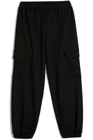 Koton Girls Basic Cargo Jogger Sweatpants Pocket Elastic Waist