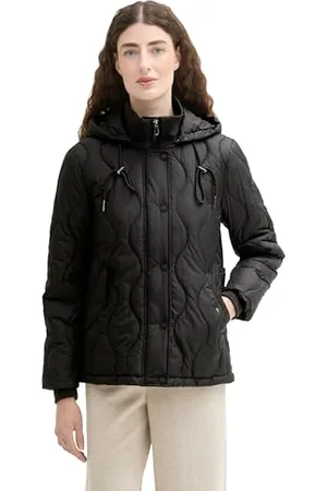 TOM TAILOR Damen 1041487 Quilted Lightweight Steppjacke, 14482-Deep Black, M