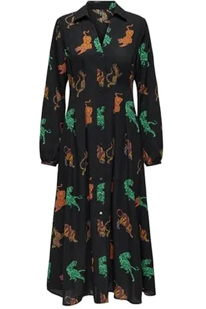 ONLY Damen Onlalma Life Poly Kiara Shirt Dress Kleid, , L