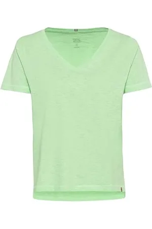 Camel Active Damen V-Neck T-Shirt aus Organic Cotton Womenswear-XXL