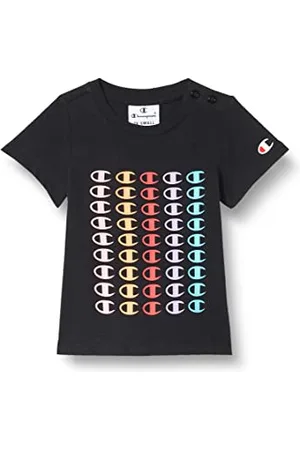 Champion Baby - Mädchen Legacy American Classics S/S Multi Logo T Shirt, , 9 Monate EU