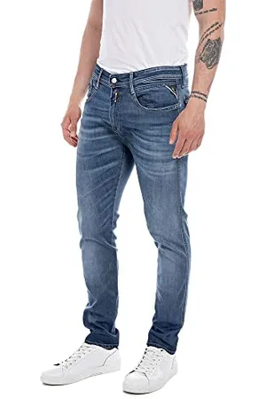 Replay Herren Jeans Anbass Slim-Fit Bio, (Blau), 28W / 32L
