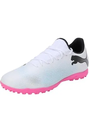 PUMA Herren Future 7 Play TT Soccer Shoe, White Black-Poison Pink, 44.5 EU