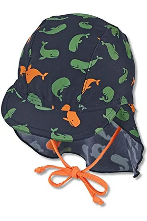 Sterntaler Baby - Jungen Schirmmütze Mit Nackenschutz Wale Sonnenhut, , 43 EU