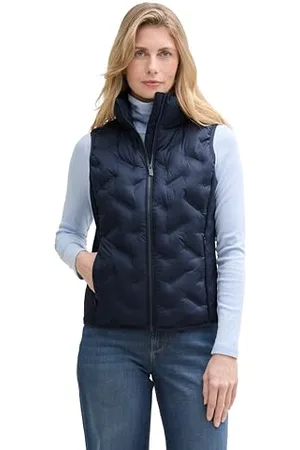 TOM TAILOR Blouson Jacke mit Kapuze im Stehkragen, sky captain blue, XS