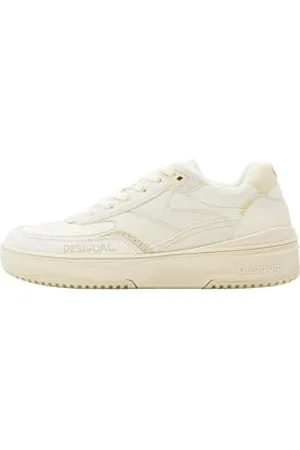 Desigual Damen Shoes_Metro_Logo Sneaker, White, 39 EU