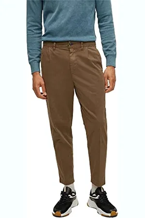 HUGO BOSS Herren Trousers Trousers Flat, Dark Green, 34W / 30L EU