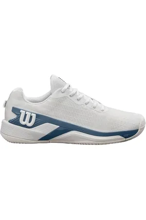 Wilson Herren Rush PRO EXTRA Duty Tennisschuh, White/China Blue/Silver Birch, 45 1/3 EU
