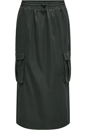 ONLY Damen Onlcashi Cargo Long Skirt WVN Noos, , XS