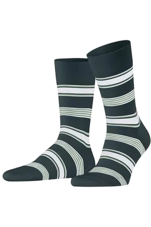 Falke Herren Socken Marina Stripe M So Baumwolle gemustert 1 Paar, , 39-40