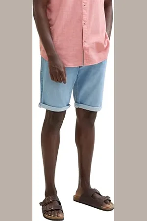 TOM TAILOR Herren Josh Regular Denim Shorts, Used Bleached Blue Denim, 30