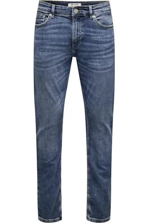 Only & Sons Herren O&S Skinny Fit Jeans | Basic Hose Denim Pants ONSWARP | Stretch Tapered Trousers, Farben: , Größe Jeans:29W / 34L
