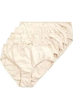 Ulla Popken Damen große Größen Übergrößen Plus Size Slips, 5er-Pack, einfarbig, bis Gr. 66/68