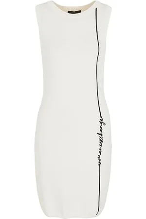 Armani Exchange Damen Signature Logo Sleeveless Knit Mini Dress, , S EU