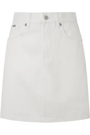 Pepe Jeans Damen Minirock Hw Coated, Blau (Denim), XXS