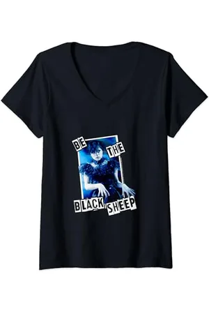Wednesday Damen Be The Black Sheep Dance Poster T-Shirt mit V-Ausschnitt