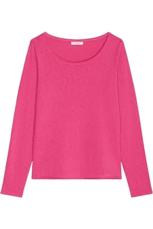 Marc O’ Polo Marc OߴPolo Denim Damen Langarmshirt aus Bio-Baumwolle Basic, Lila , S