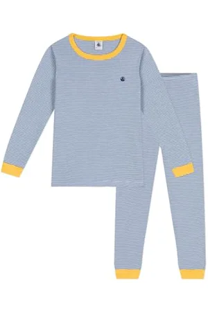 Petit Bateau A0BOW Langarm-Pyjama Jungen 2 Jahre