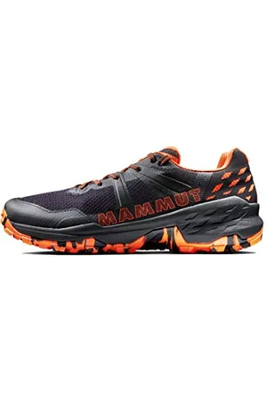 Mammut Sertig II Low Men | Wanderschuhe für Herren, Outdoor Sportschuhe, Leichte Bergschuhe, Schuhe für Hiking & Trekking, Freizeitschuhe für Sport | Black-Vibrant Orange, 6.5