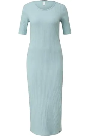QS by s.Oliver Damen 2143508 Maxi Kleid mit Rippstruktur, , Medium