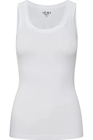 Ichi IHZOLA to Damen Top Kurzarm Shirt Basic rundhalstop mit aufgesetzten Kanten Slim Fit, Größe:XL, Farbe: