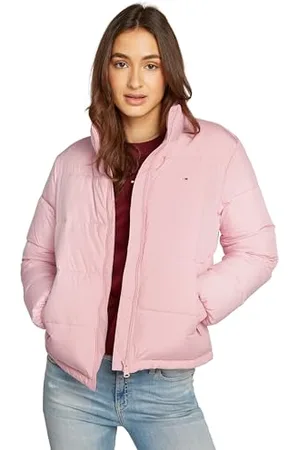 Tommy Hilfiger Damen Steppjacke Essential Puffer mit Kragen, (Ballet Pink), M