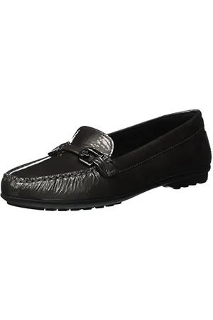 Geox D Elidia A Mokassin, Grau (Dk Grey C9002), 36 EU