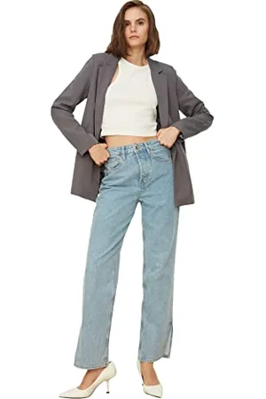 Trendyol Damen Liner detaljeret jakke Primer Detailed Blazer Jacket , Grau, 38 EU