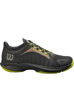 Wilson Herren Hurakn Pro Tennis Shoe, Black/Lime Green/Falcon, 44 EU