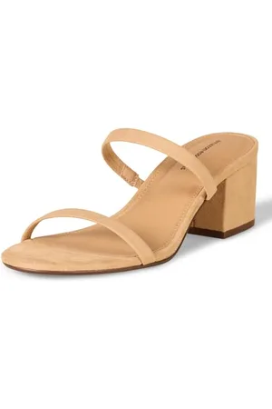 Amazon Damen Dünne Pantolette mit zwei Riemen und Absatz, , 38 EU