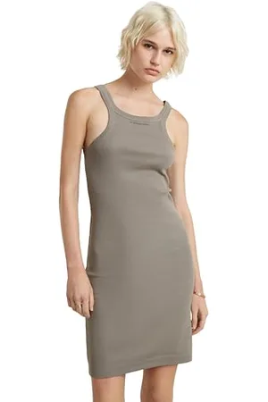 G-Star RAW Damen Slim Ribbed Tank Kleid, , L